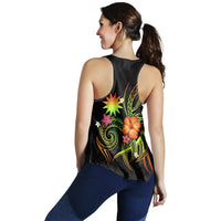 Nauru Polynesian Personalised Women's Racerback Tank - Legend of Nauru (Reggae) - Polynesian Pride