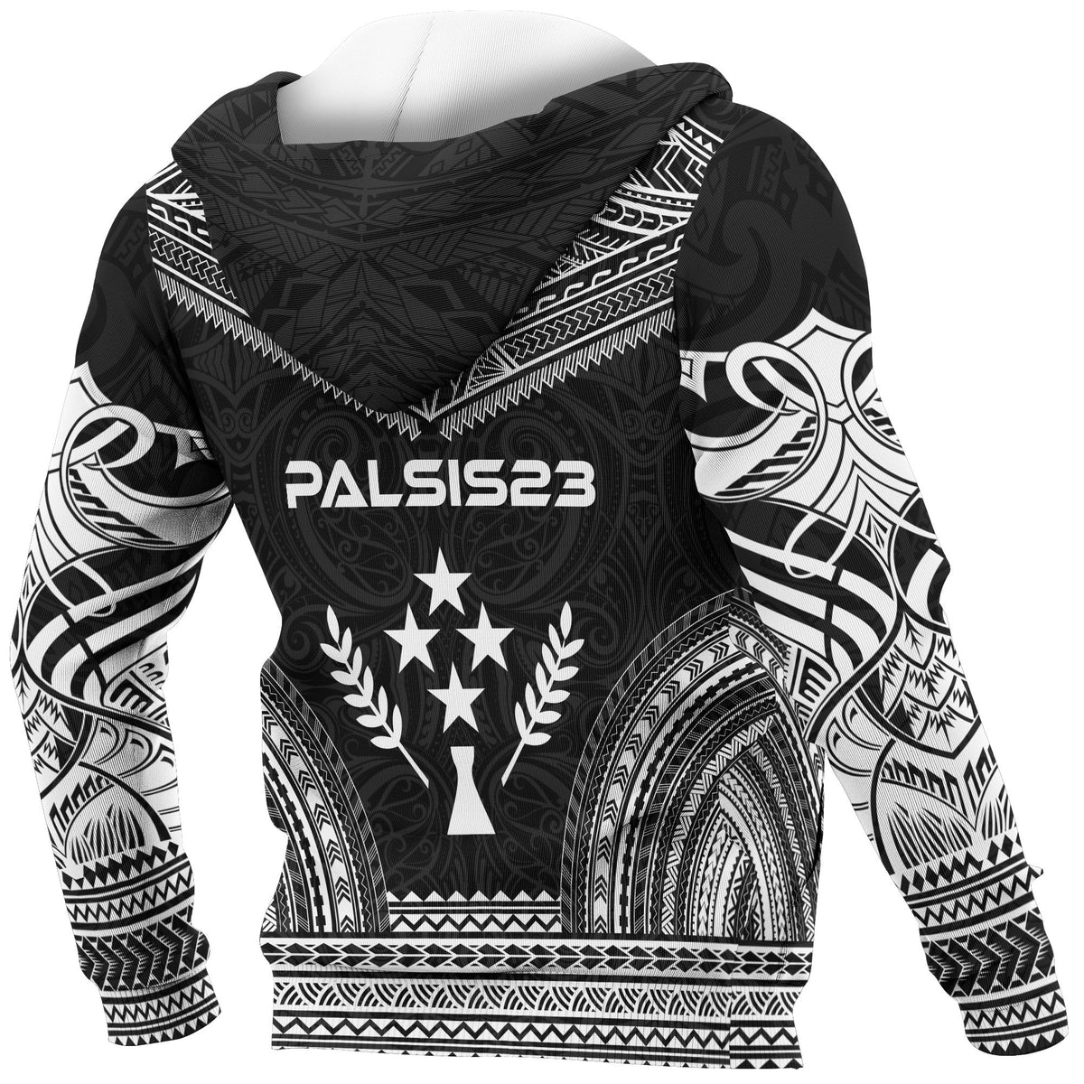 Pohnpei Polynesian Chief Hoodie Black Version - Polynesian Pride