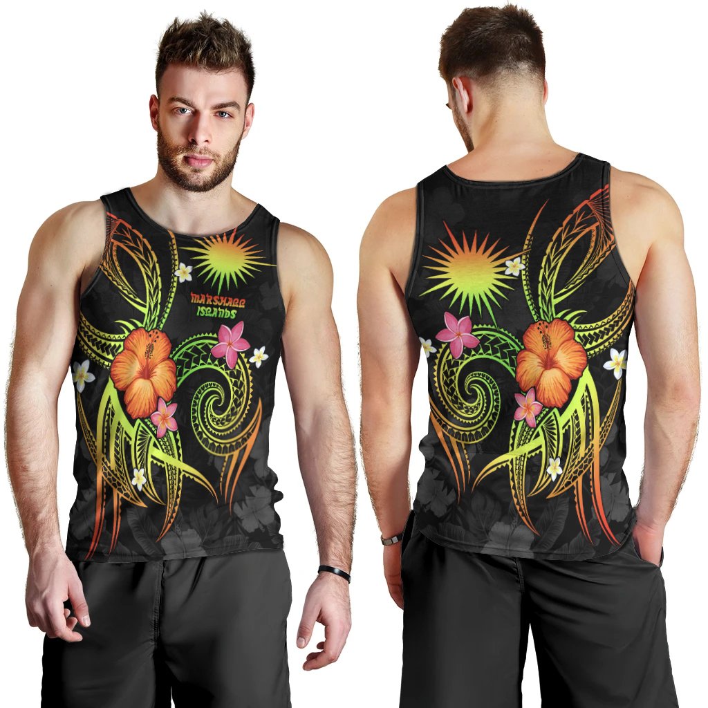 Marshall Islands Polynesian Men's Tank Top - Legend of Marshall Islands (Reggae) - Polynesian Pride