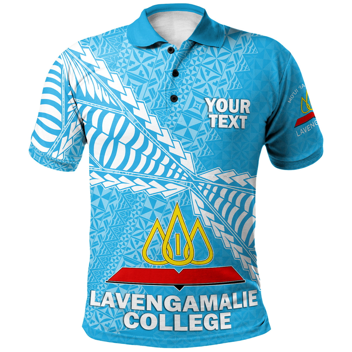 Tonga Custom Polo Shirt Lavengamalie College Tongan Pattern LT10 - Polynesian Pride