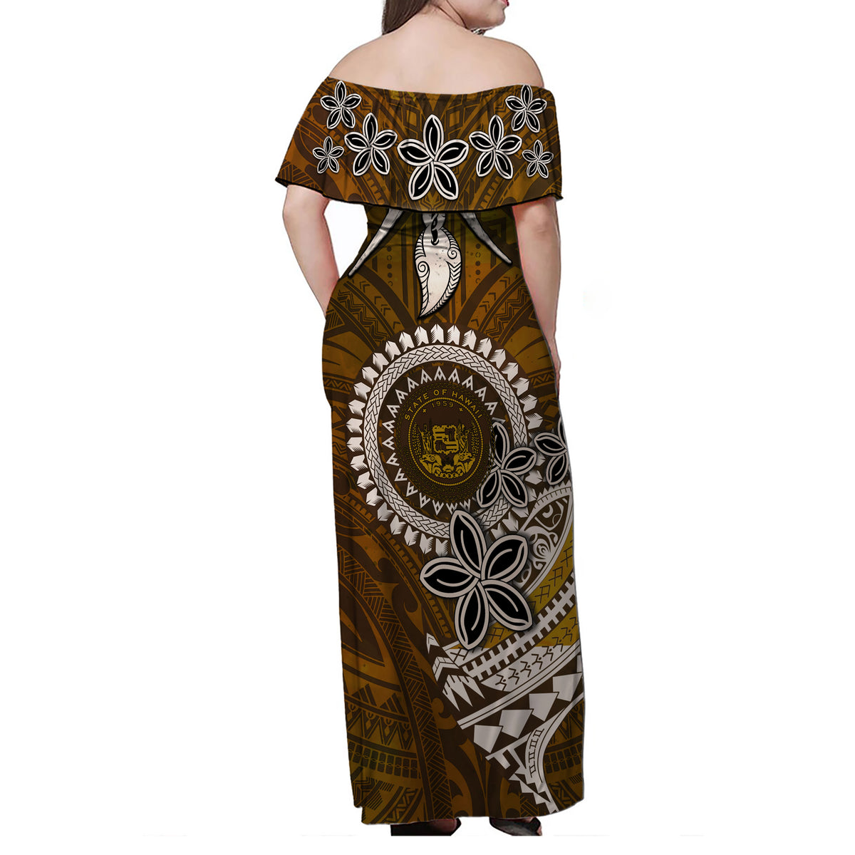 Hawaii Polynesian Matching Dress and Hawaiian Shirt Hawaii Boar Tusk - Polynesian Pride