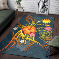 Nauru Polynesian Personalised Area Rug - Legend of Nauru (Blue) - Polynesian Pride