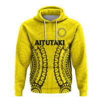 Custom Cook Islands Aitutaki Hoodie Tribal Pattern LT12 - Polynesian Pride