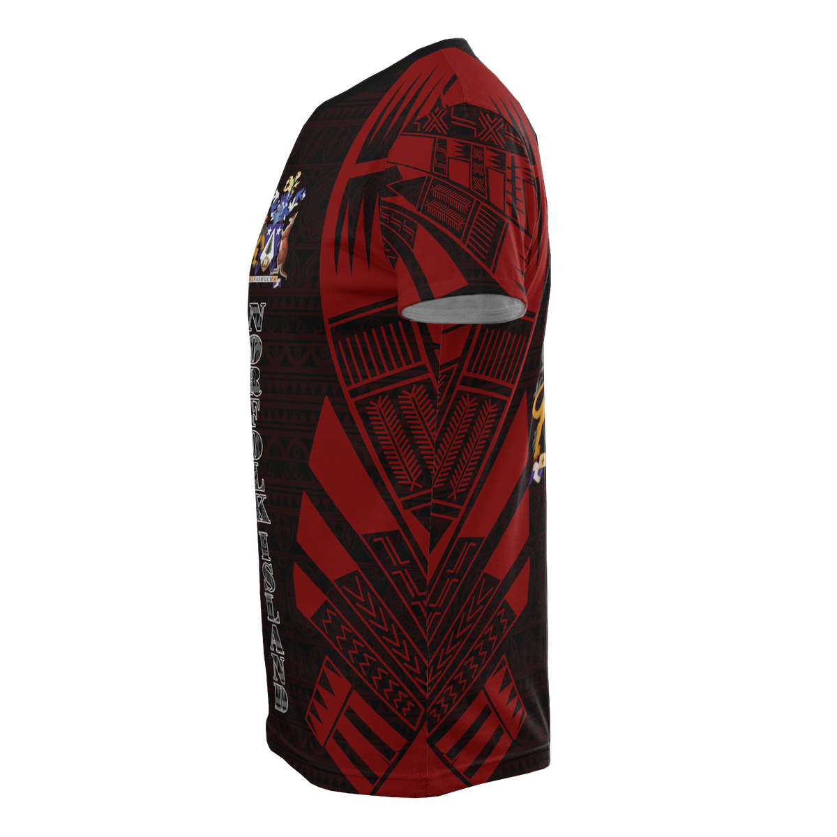 Norfolk Island T Shirt Norfolk Island Coat Of Arms Polynesian Tattoo Red Style - Polynesian Pride