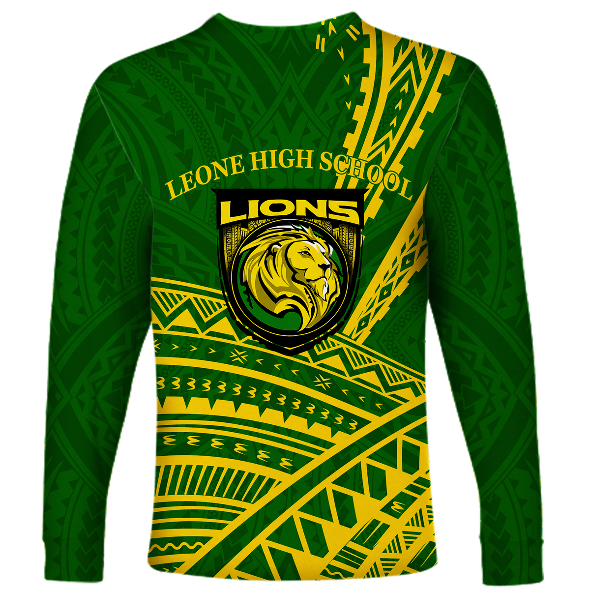 (Custom Personalised)Leone High School Pride Long Sleeve Shirt - LT12 - Polynesian Pride