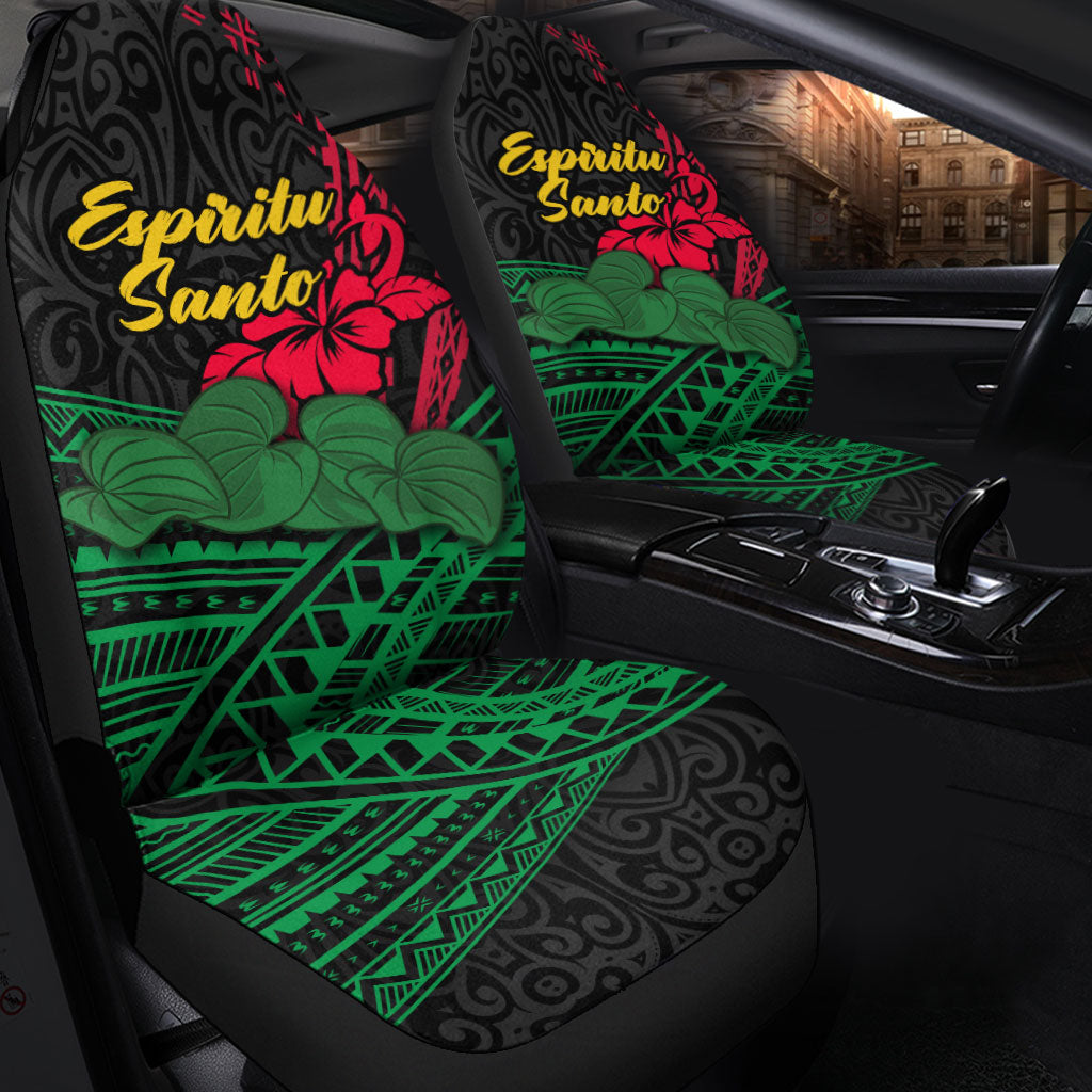 Vanuatu Espiritu Santo Car Seat Covers - Kava With Hibiscus - LT12 - Polynesian Pride
