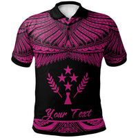 Kosrae Custom Polo Shirt Polynesian Tattoo Pink Version Unisex Pink - Polynesian Pride