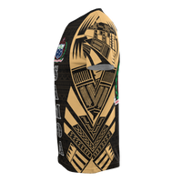 Samoa T Shirt Samoan Coat of Arms Polynesian Tattoo Gold Style - Polynesian Pride