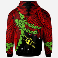 Papua New Guinea Southern Highlands Province Polynesian Custom Hoodie Tribal Wave Tattoo - Polynesian Pride