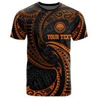 Federated States of Micronesia Custom T Shirt Orange Tribal Wave Unisex Orange - Polynesian Pride