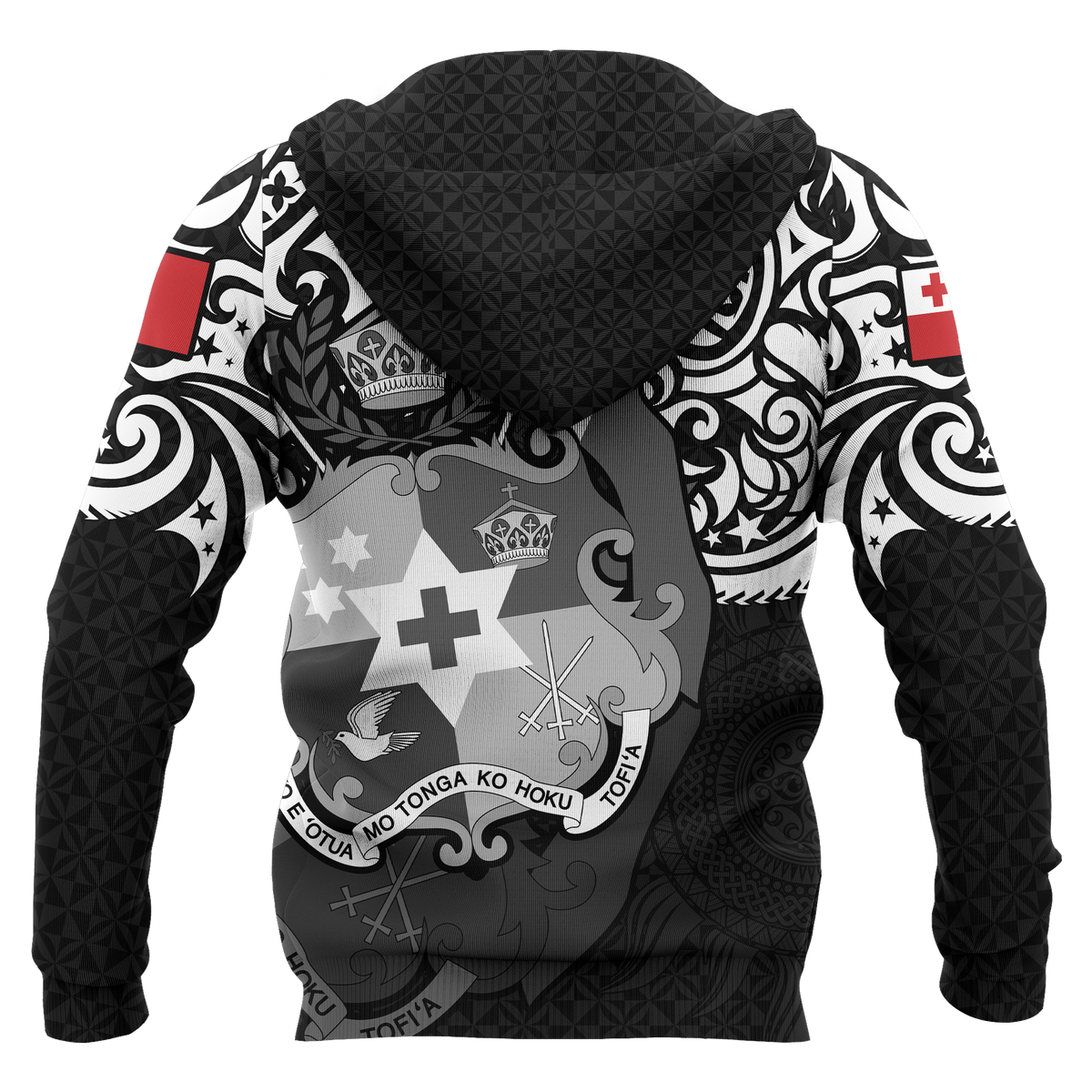 Tonga Polynesian Hoodie (Zip up) Tongan Pride (White) - Polynesian Pride