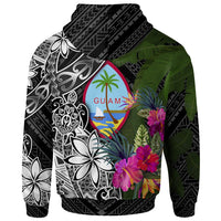 Guam Zip up Hoodie Turtle Plumeria Banana Leaf - Polynesian Pride