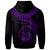 Vanuatu Polynesian Custom Zip up Hoodie Vanuatu Waves (Purple) - Polynesian Pride