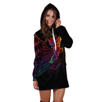 Niue Hoodie Dress - Butterfly Polynesian Style - Polynesian Pride