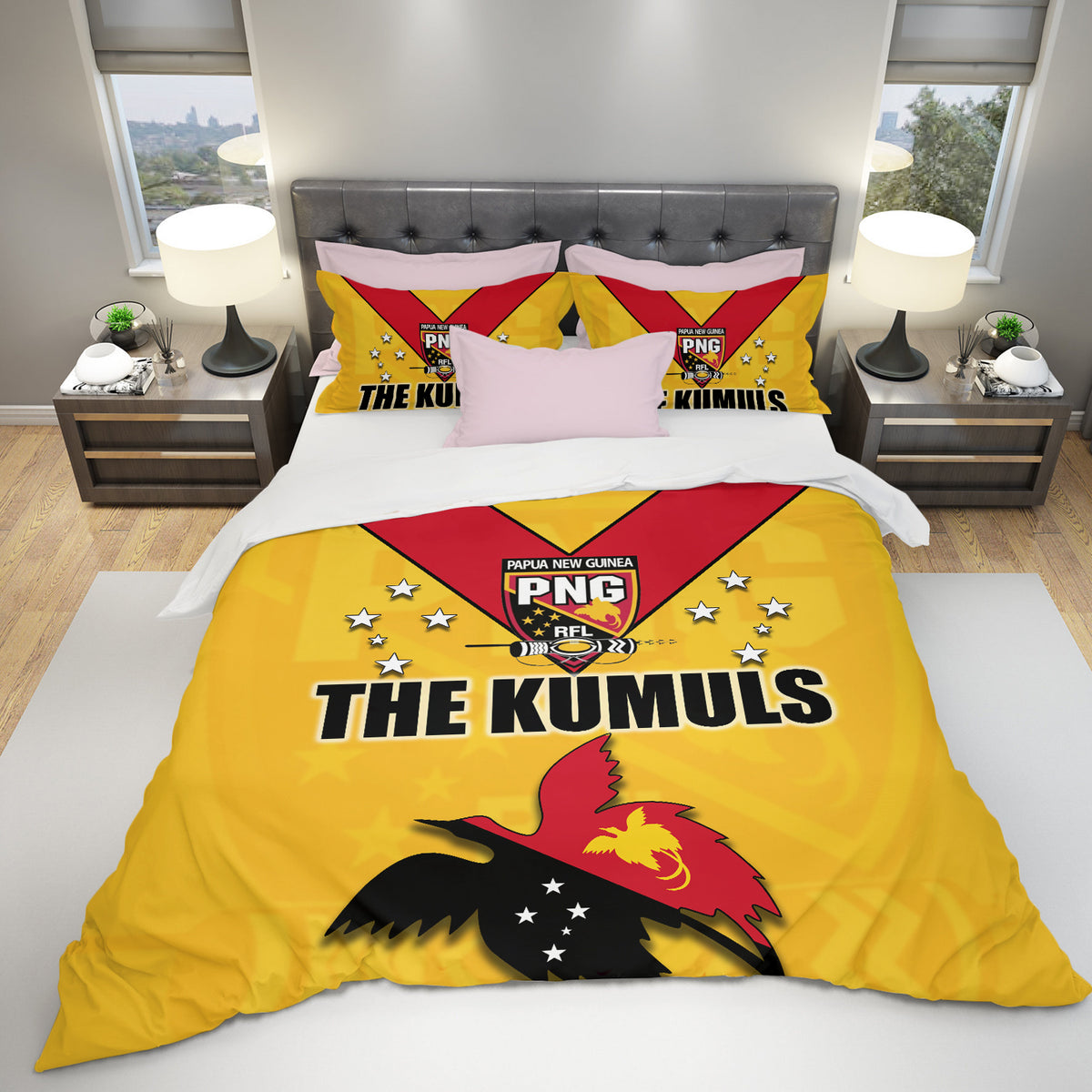 Papua New Guinea Rugby Bedding Set - PNG The Kumuls - LT20 - Polynesian Pride