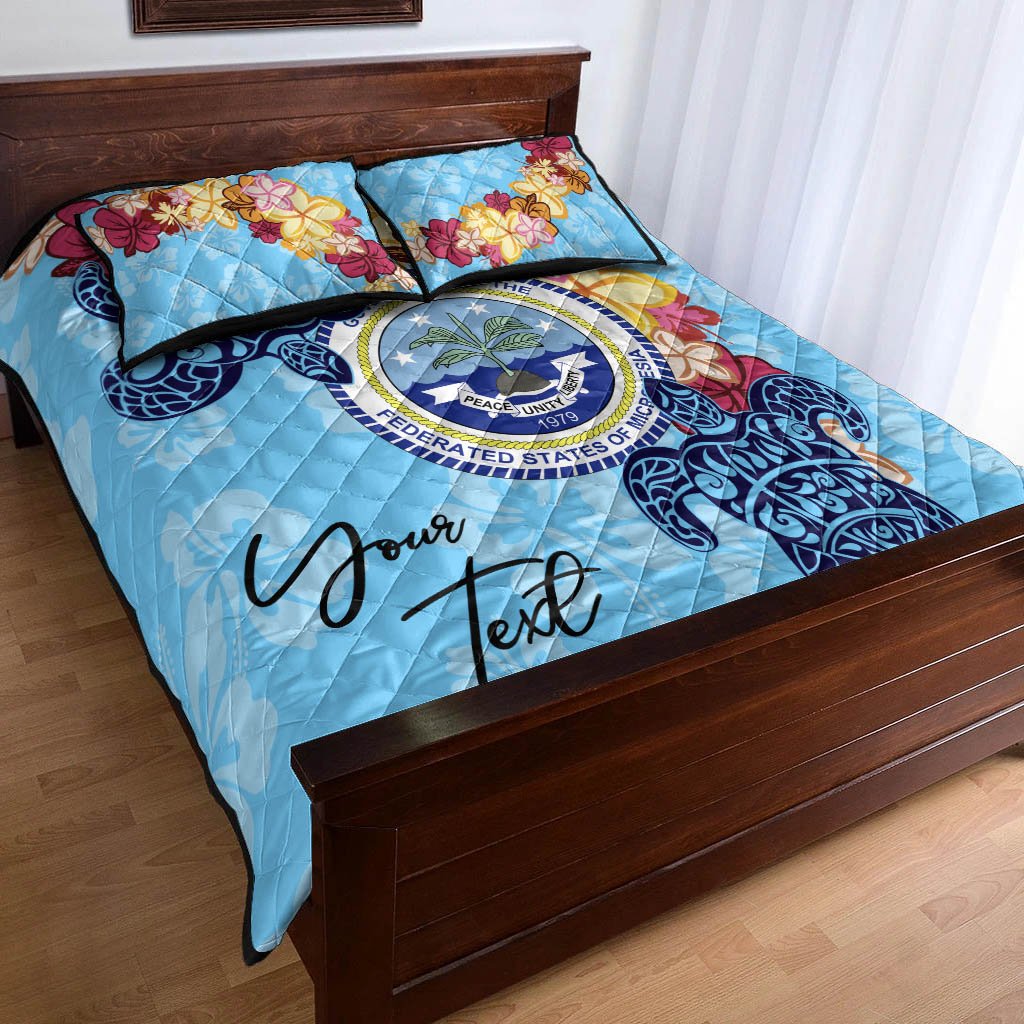 Federated States of Micronesia Custom Personalised Quilt Bed Set - Tropical Style - Polynesian Pride