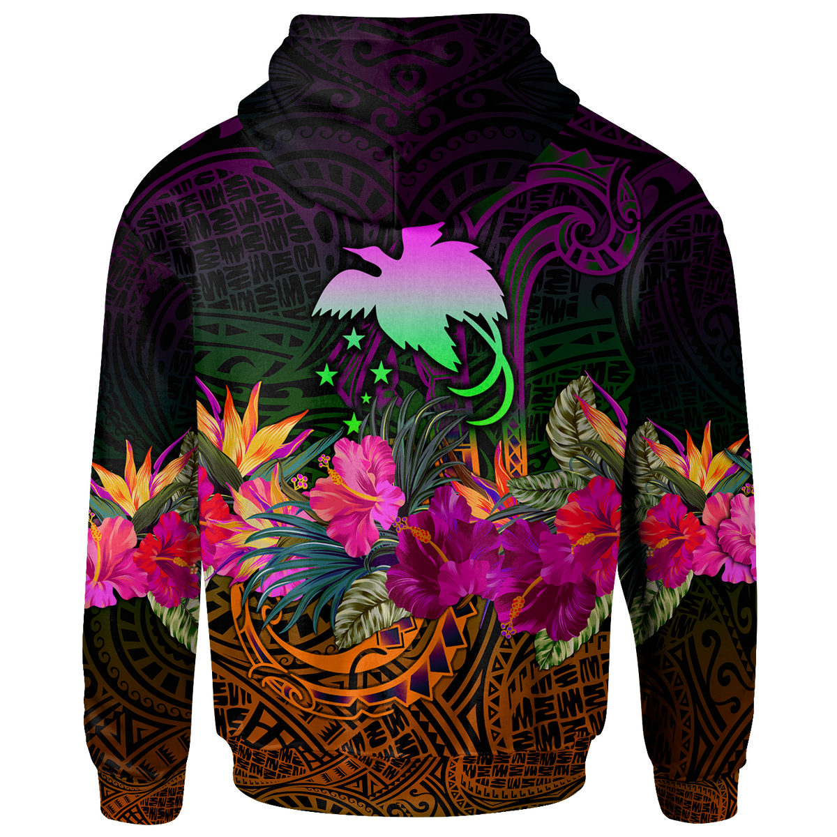 Papua New Guinea Hoodie Summer Hibiscus - Polynesian Pride