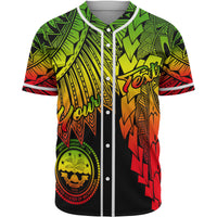 Federated States Of Micronesia Polynesian Custom Personalised Baseball Shirt - Tribal Wave Tattoo Reggae Unisex Reggae - Polynesian Pride