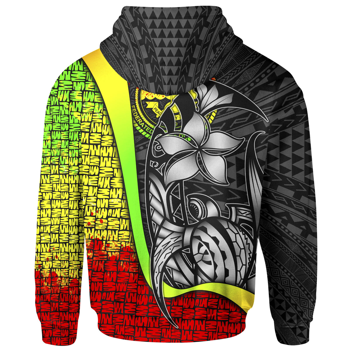 Federated States of Micronesia Hoodie Reggae Turtle with Hook - Polynesian Pride