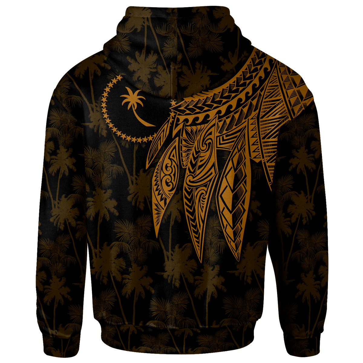 Chuuk Hoodie Polynesian Wings (Golden) - Polynesian Pride