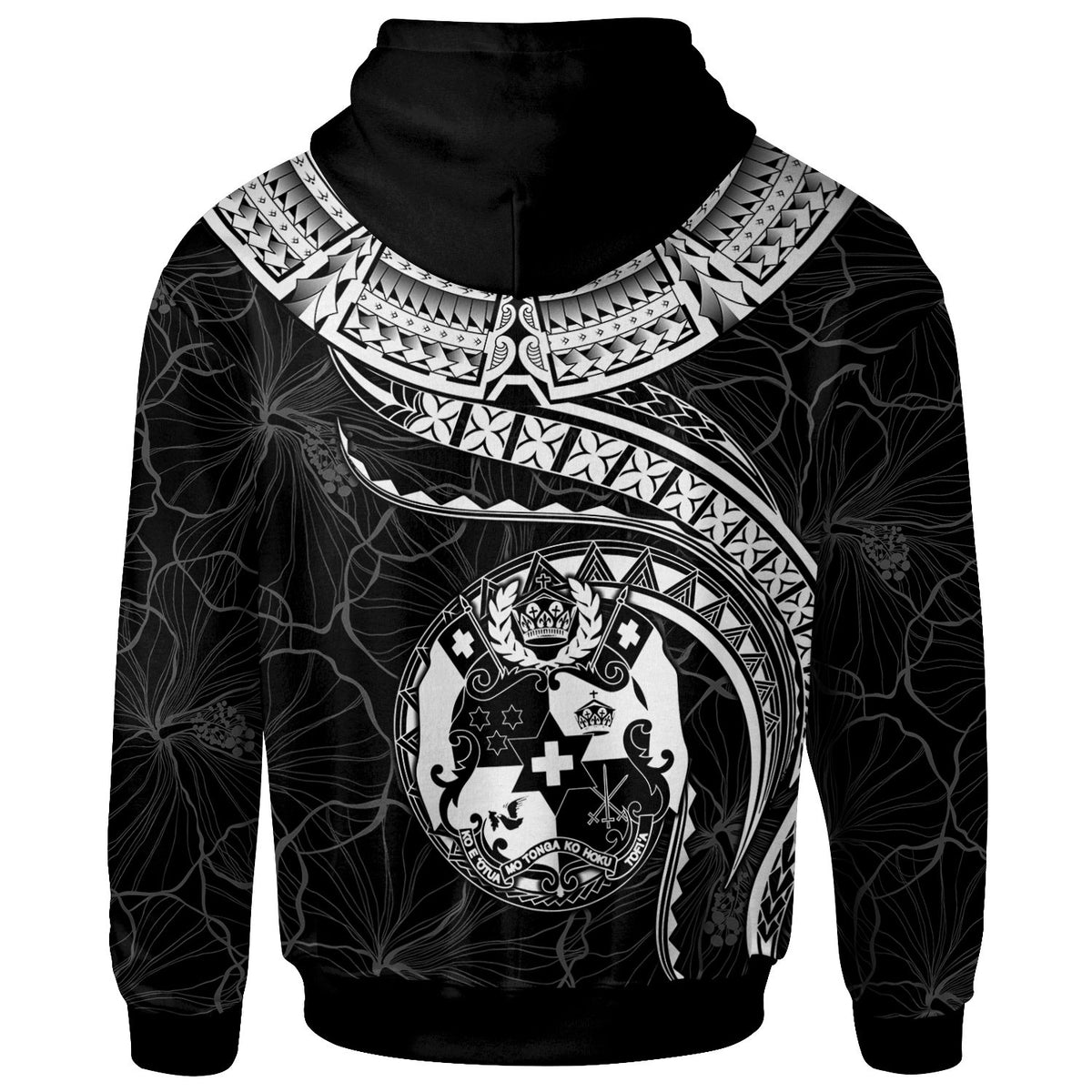 Tonga Polynesian Custom Zip up Hoodie Tonga Waves (White) - Polynesian Pride