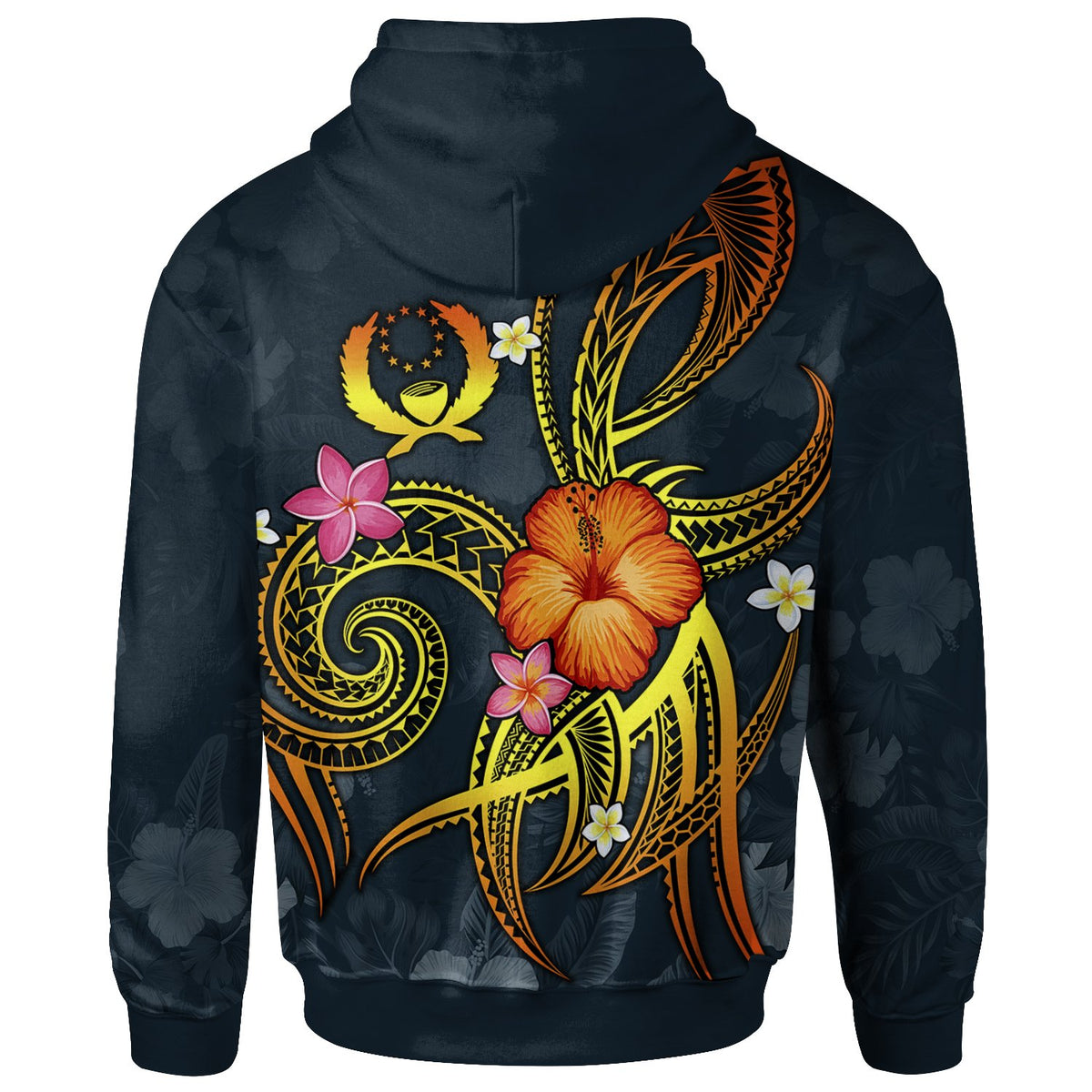 Pohnpei Polynesian Zip up Hoodie Legend of Pohnpei (Blue) - Polynesian Pride