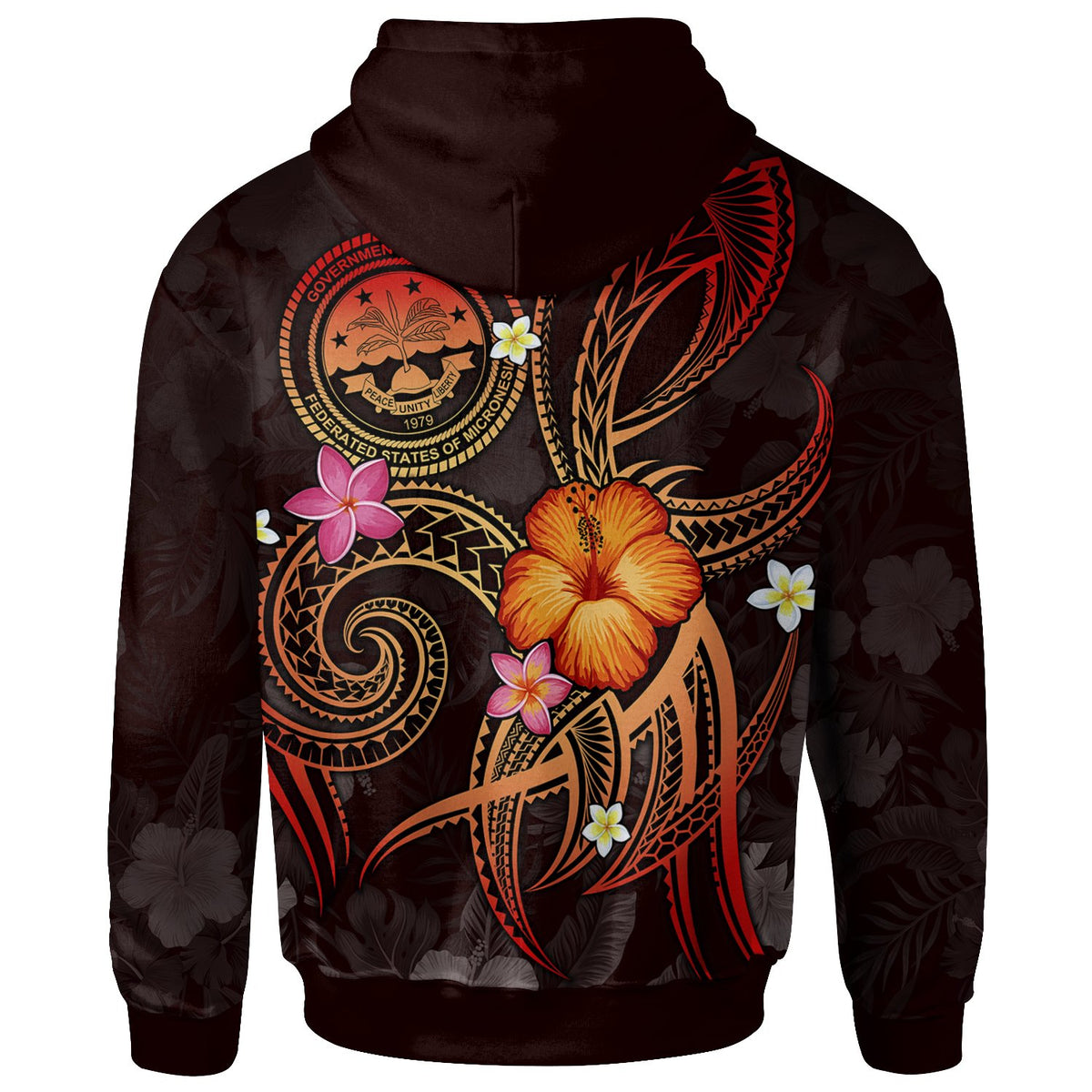 Federated States of Micronesia Polynesian Custom Hoodie Legend of FSM (Red) - Polynesian Pride