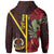 Vanuatu Polynesian Hoodie Tropical Flowers With Seal - Polynesian Pride