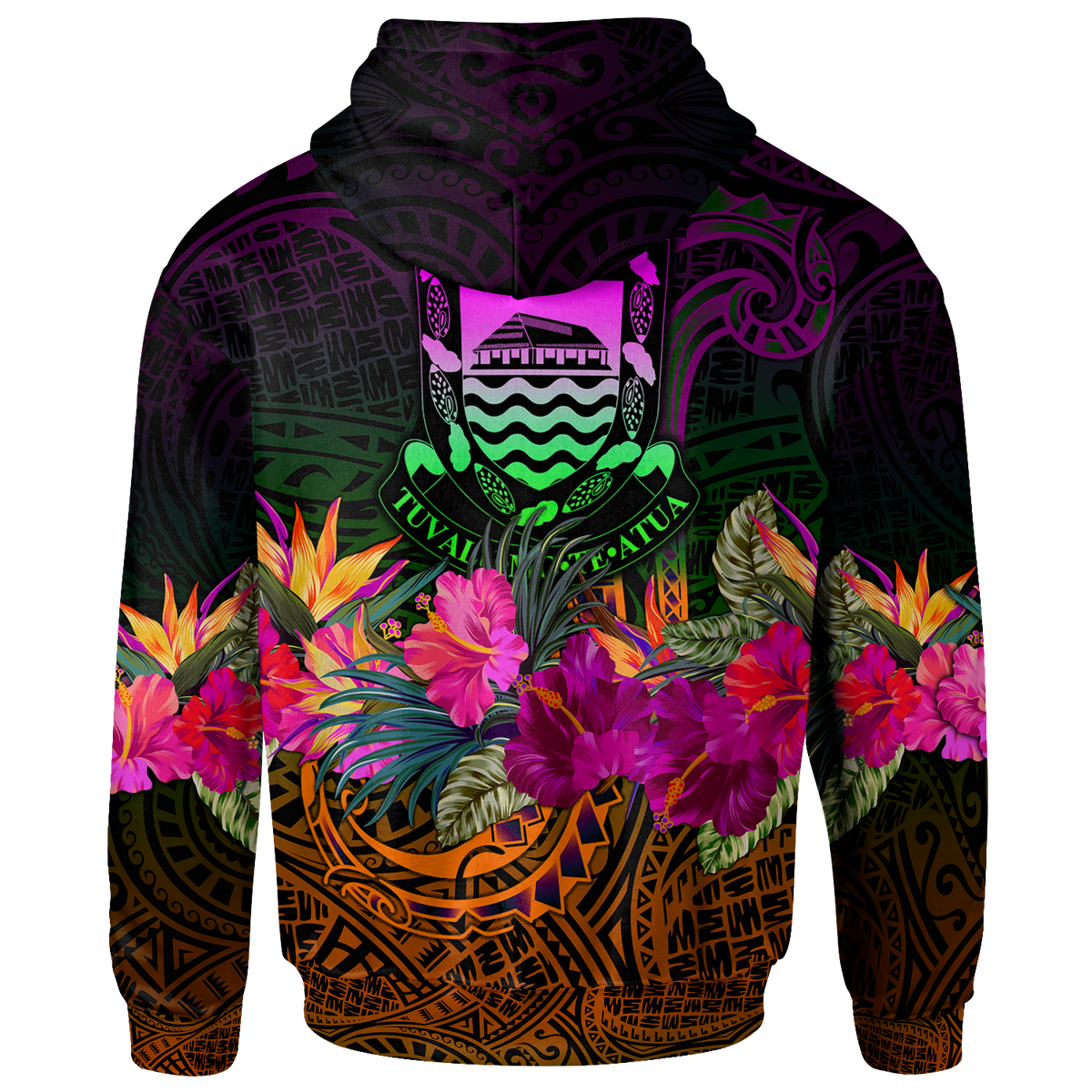 Tuvalu Hoodie Summer Hibiscus - Polynesian Pride