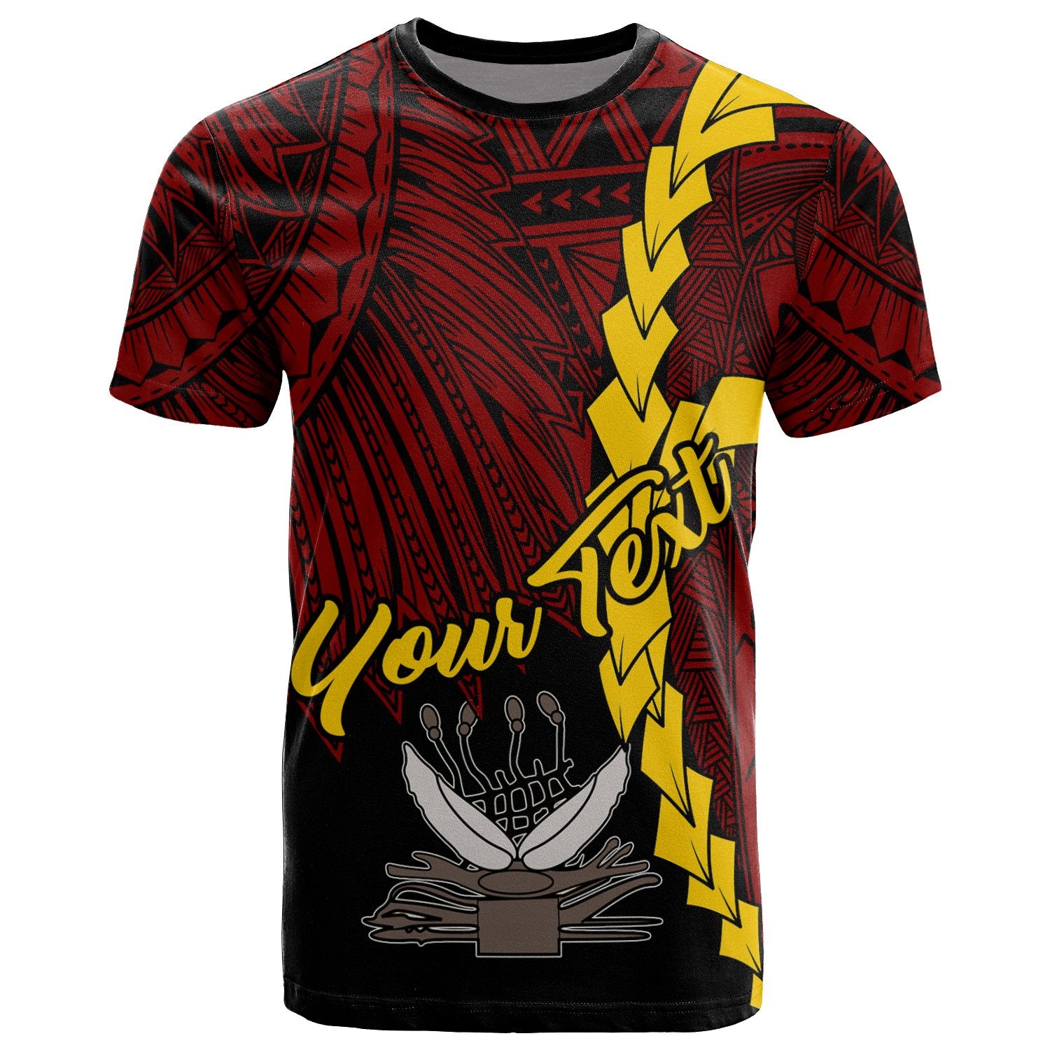 Papua New Guinea Western Province Polynesian Custom T Shirt Tribal Wave Tattoo Unisex RED - Polynesian Pride