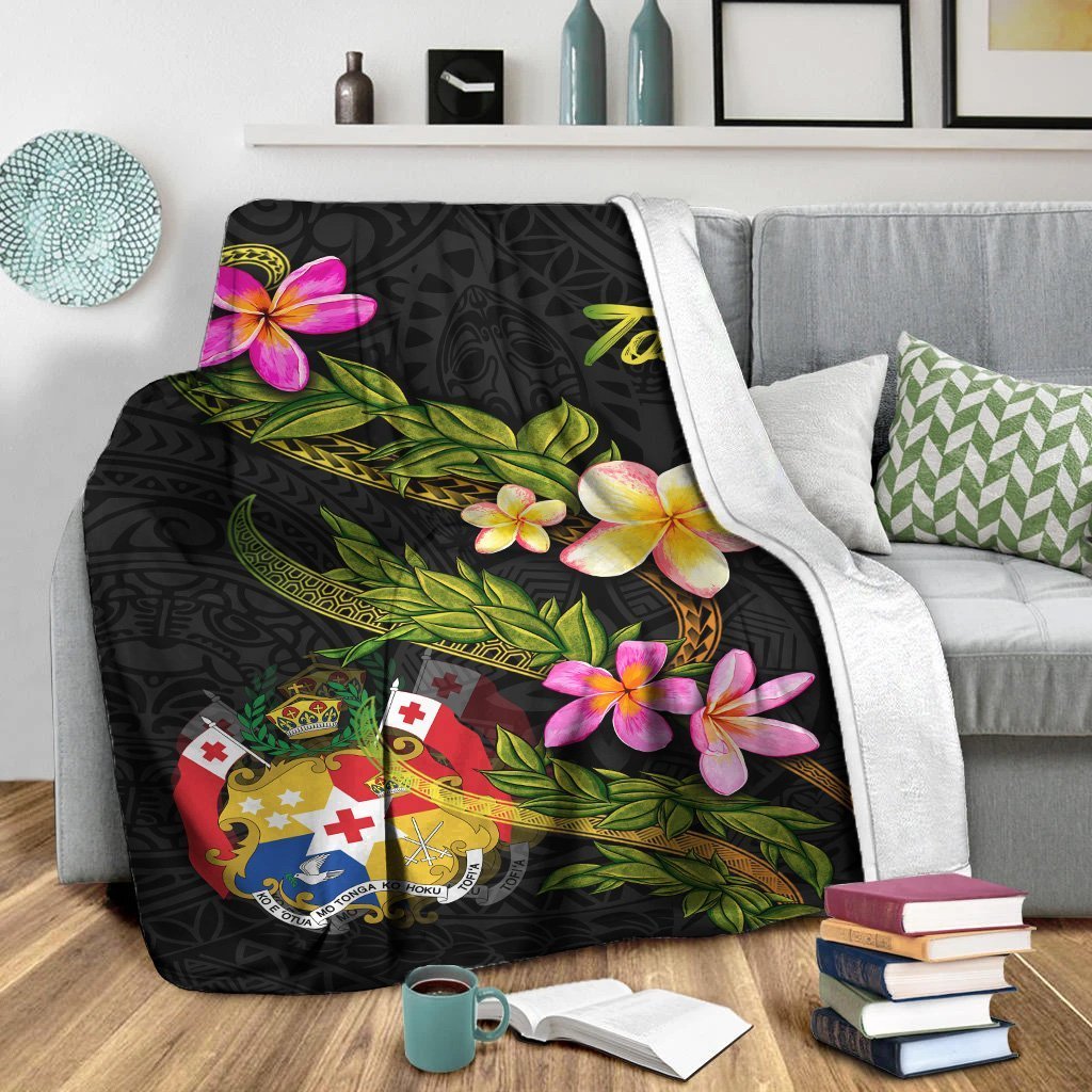 Tonga Polynesian Blanket - Plumeria Tribal - Polynesian Pride