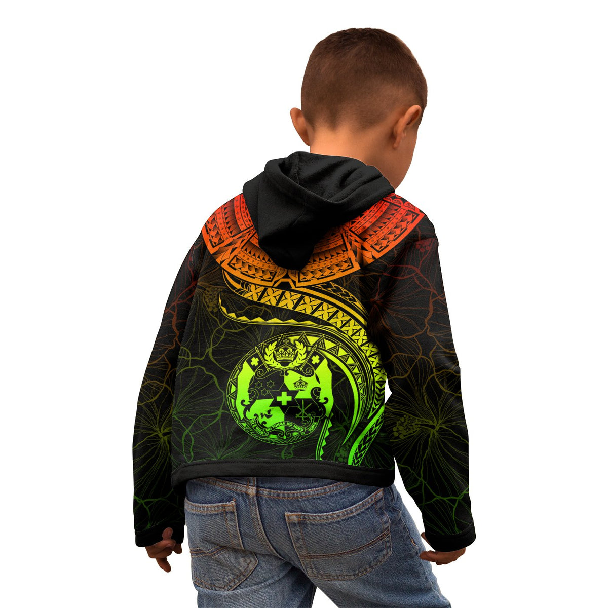 Tonga Polynesian Zip up Hoodie Tonga Waves (Reggae) - Polynesian Pride