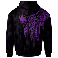 Marshall Islands Hoodie Polynesian Wings (Purple) - Polynesian Pride
