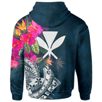 Polynesian Hawaii Zip up Hoodie Summer Vibes - Polynesian Pride