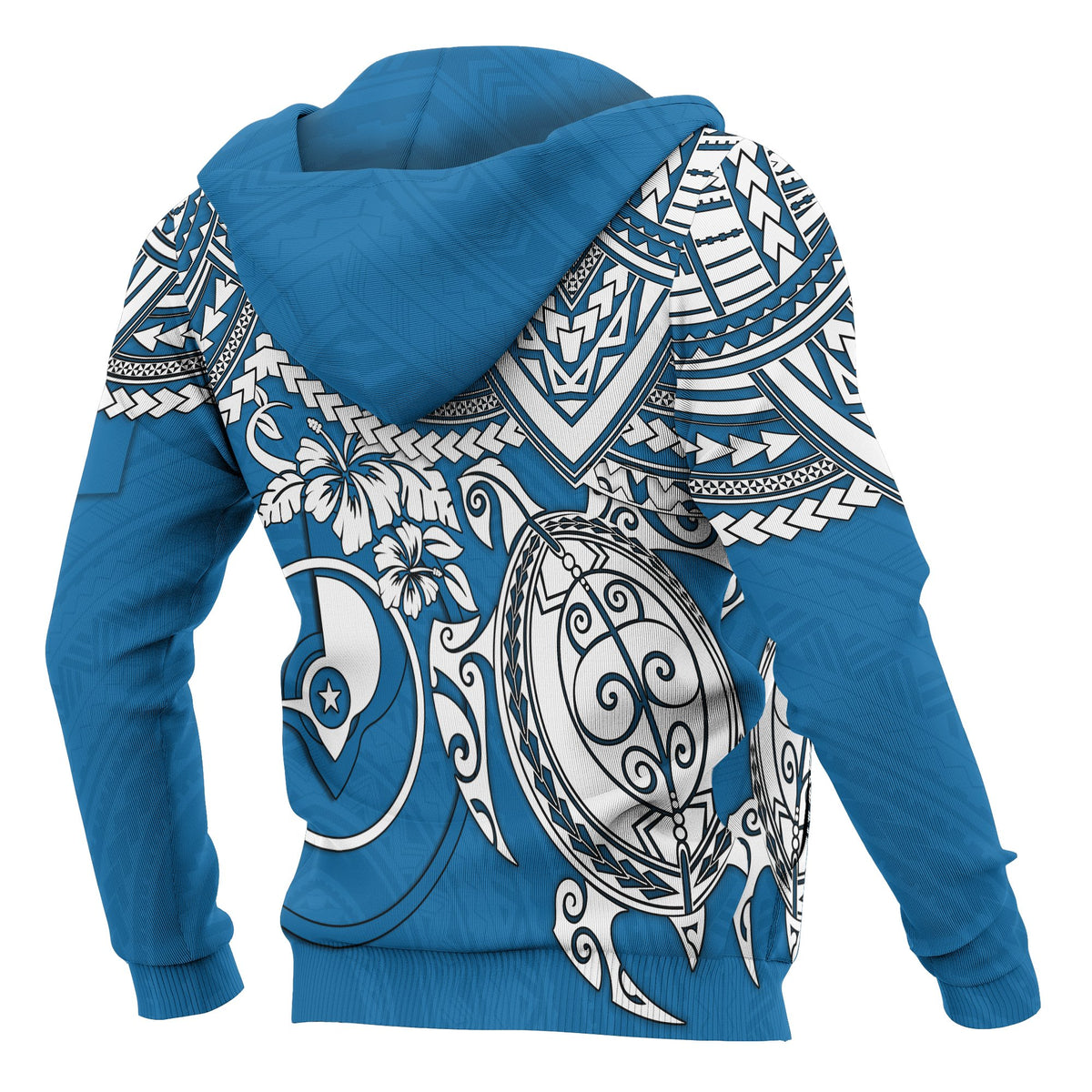 Yap Polynesian Zip up Hoodie Polynesian Turtle - Polynesian Pride