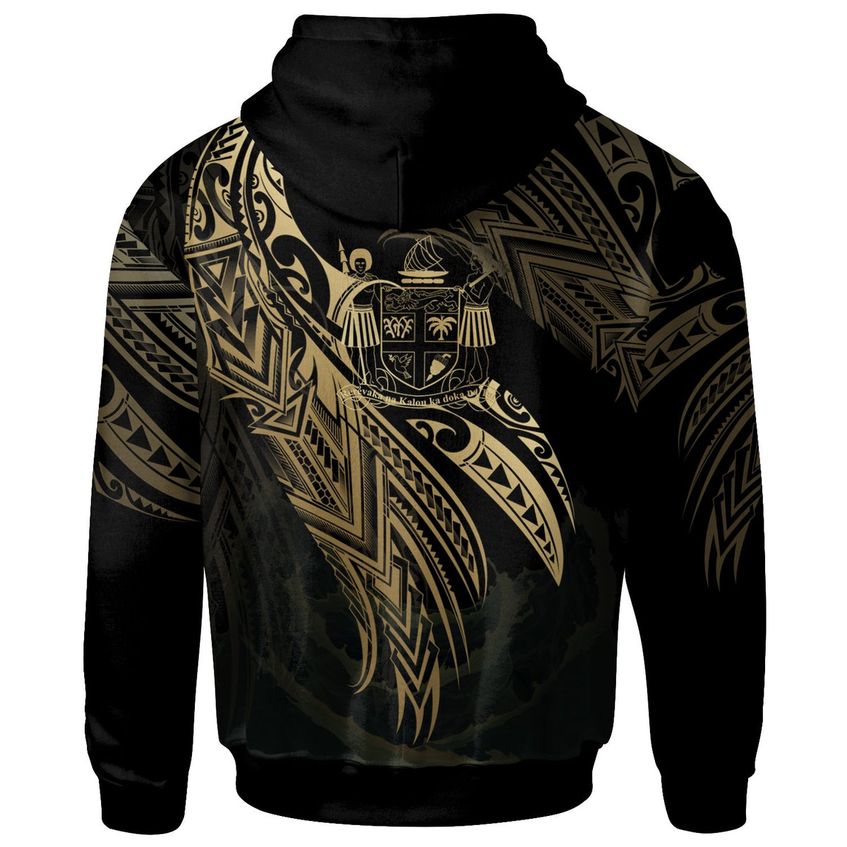 Fiji Polynesian Zip Hoodie Legend Gold Version - Polynesian Pride