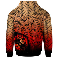 Tonga Polynesian Hoodie Plumeria Tattoo Tribal - Polynesian Pride