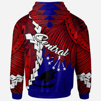 Papua New Guinea Central Province Polynesian Custom Hoodie Tribal Wave Tattoo - Polynesian Pride