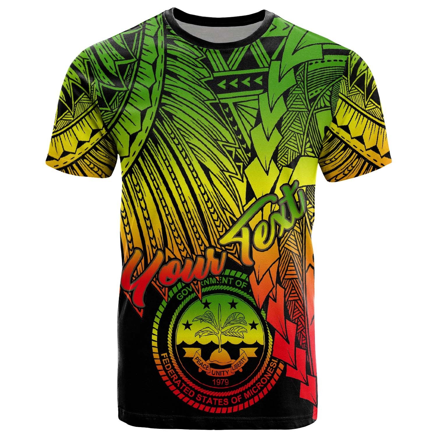 Federated States of Micronesia Custom T Shirt Tribal Wave Tattoo Reggae Unisex Reggae - Polynesian Pride