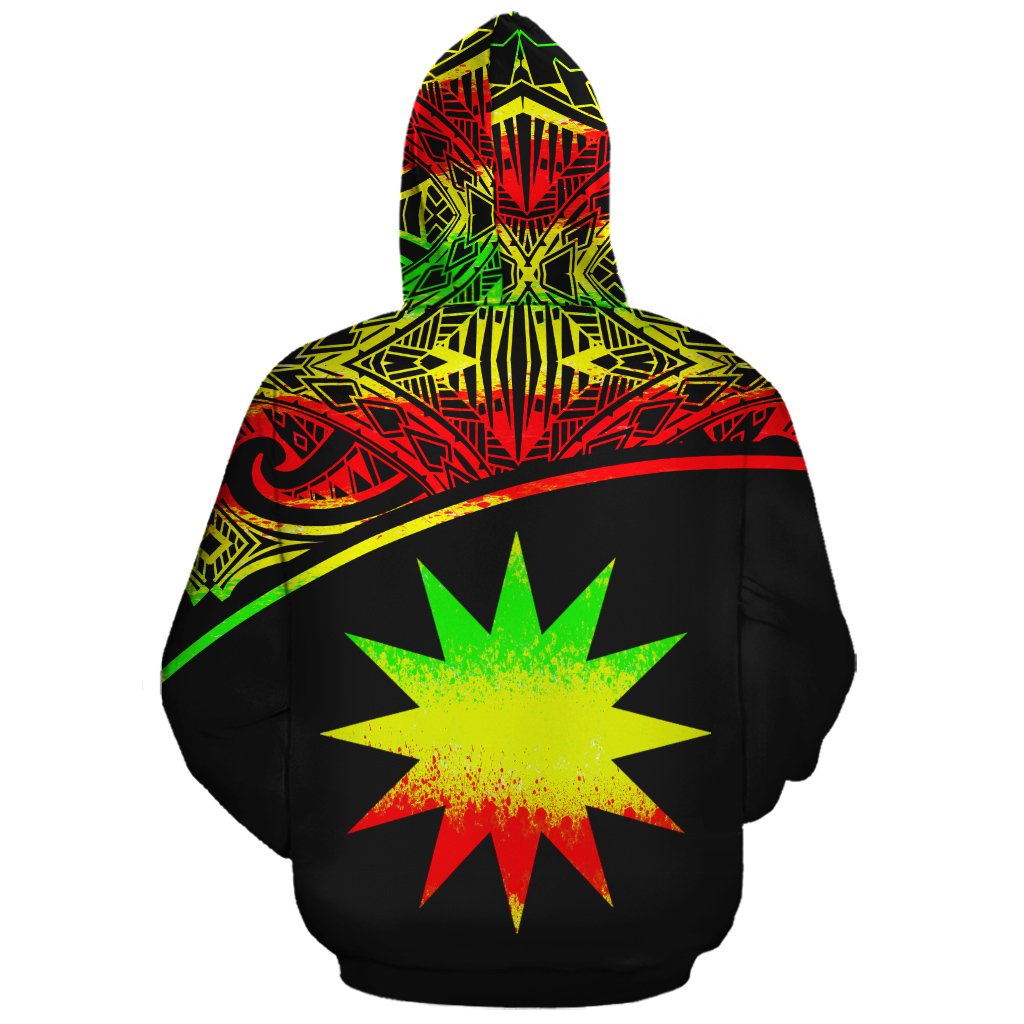 Nauru Polynesian Custom Hoodie Reggae Curve - Polynesian Pride