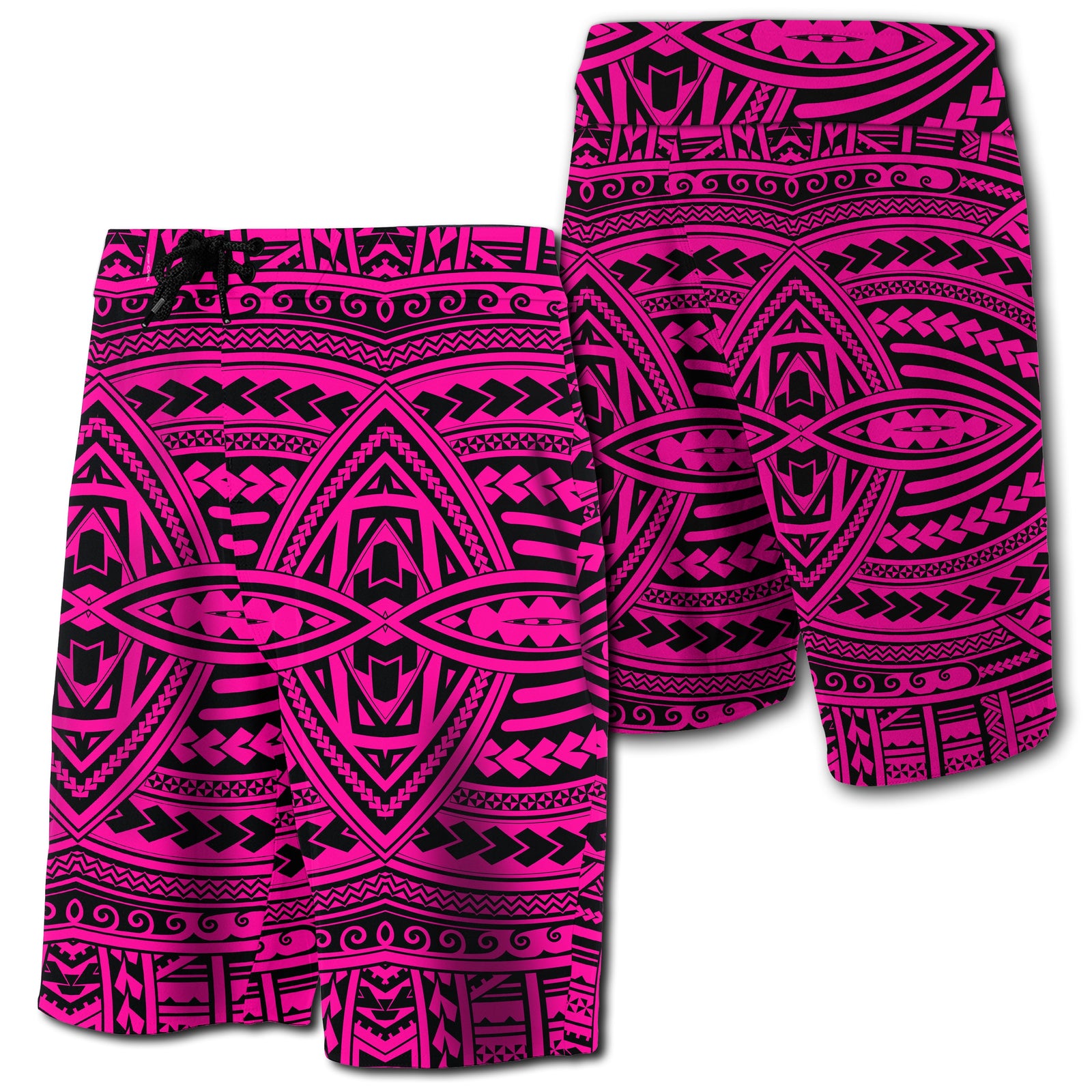 Hawaii Polynesian Seamless Board Shorts Pink Men Pink - Polynesian Pride