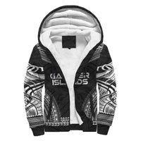 Gambier Islands Sherpa Hoodie - Polynesian Chief Black Version Black - Polynesian Pride