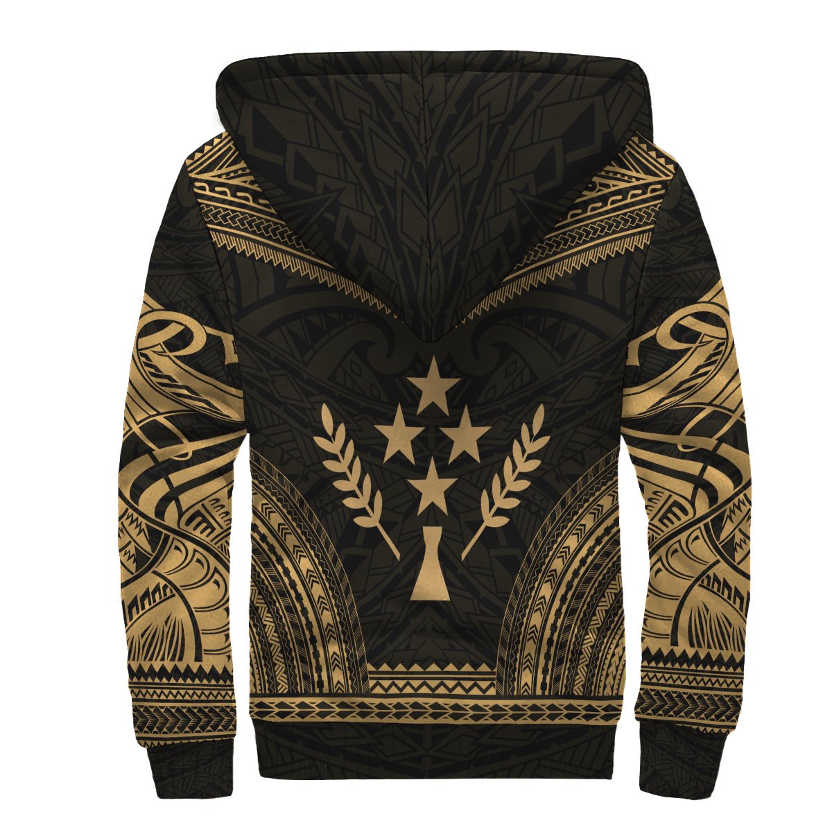 Kosrae Sherpa Hoodie - Polynesian Chief Gold Version - Polynesian Pride