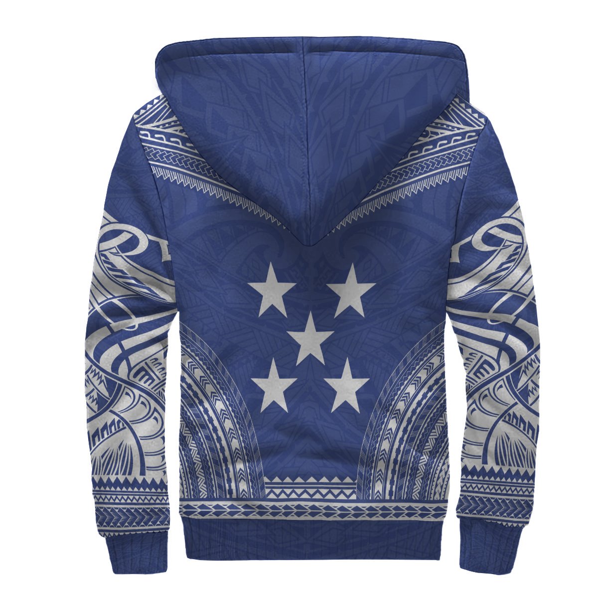 Gambier Islands Sherpa Hoodie - Polynesian Chief Flag Version - Polynesian Pride