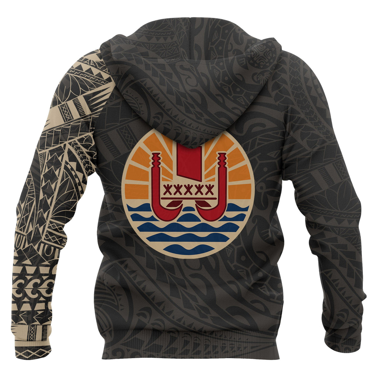 Tahiti Hoodie Tahiti Polynesian Tattoo Style Version 2.0 - Polynesian Pride