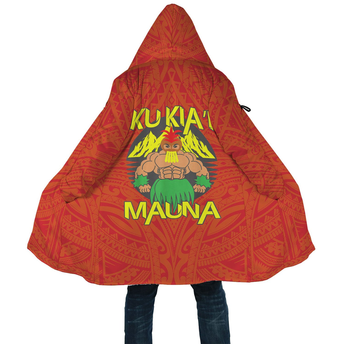 Hawaii Warrior Cloak - Mauna Kea Protest Unisex Red - Polynesian Pride