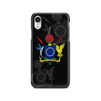 Cook Islands Phone Case - Coat Of Arms iPhone Xr Black One Style - Polynesian Pride