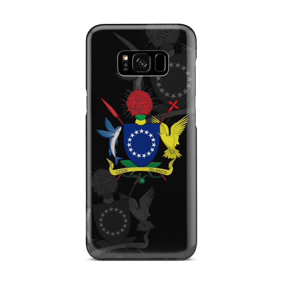 Cook Islands Phone Case - Coat Of Arms Samsung Galaxy S8 Plus Black One Style - Polynesian Pride