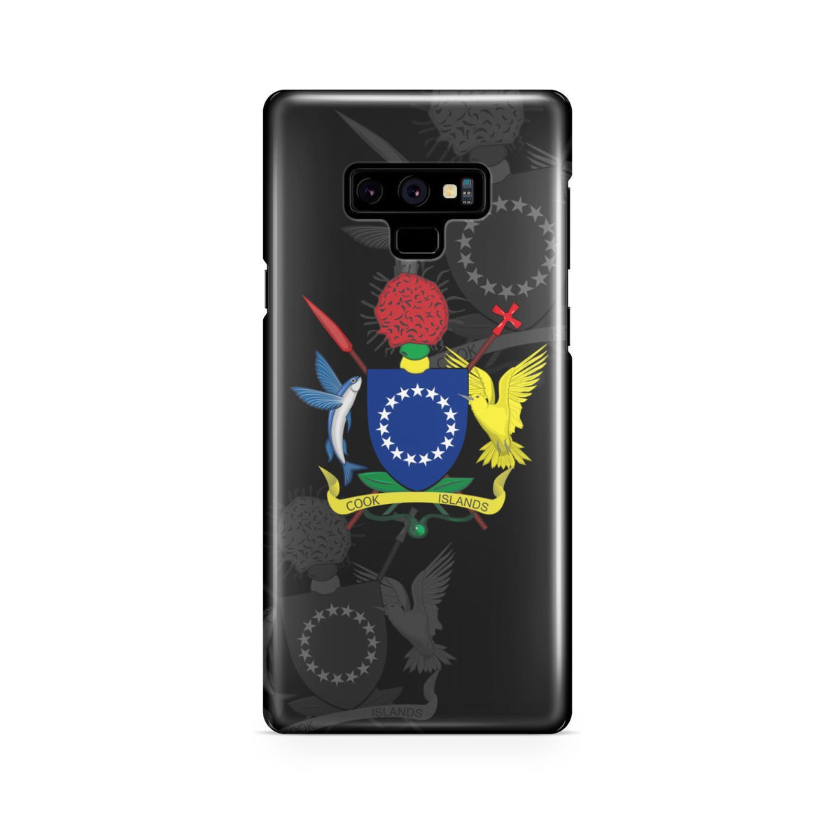 Cook Islands Phone Case - Coat Of Arms Samsung Galaxy Note 9 Black One Style - Polynesian Pride