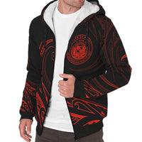 Hawaii Sherpa Hoodie - Frida Style - Red - Polynesian Pride
